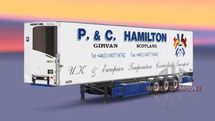 Semi-trailer refrigerator Chereau P. & C. Hamilton for Euro Truck Simulator 2