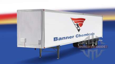 Skin Banner Chemicals on the trailer for American Truck Simulator