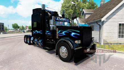 Bluesway skin for the truck Peterbilt 389 for American Truck Simulator