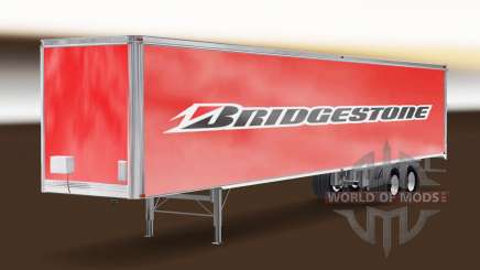 Bridgestone skin on the trailer for American Truck Simulator