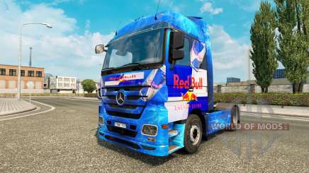 Red Bull skin for the truck Mercedes-Benz for Euro Truck Simulator 2