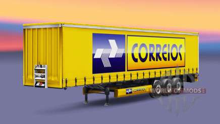Correios Logistic skin for trailers for Euro Truck Simulator 2