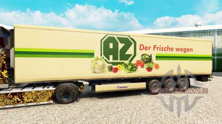 Skin AZ for semi-refrigerated for Euro Truck Simulator 2