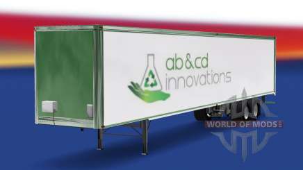 Skin ab&cd innovations on the trailer for American Truck Simulator