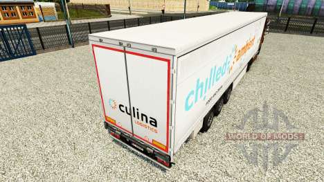 Skin Chilled Ambient on a curtain semi-trailer for Euro Truck Simulator 2