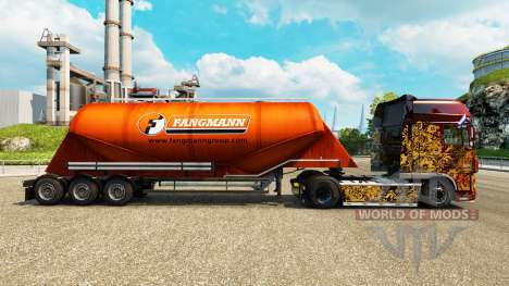 Skin Fangmann cement semi-trailer for Euro Truck Simulator 2