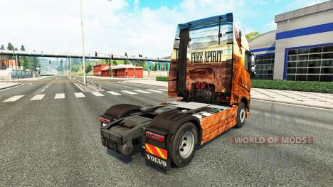 Free spirit skin for Volvo truck for Euro Truck Simulator 2
