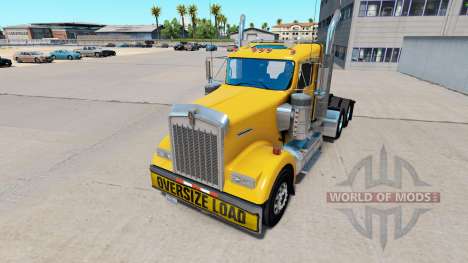 Bumper Oversize Load for the Kenworth W900 for American Truck Simulator