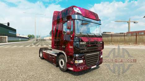 Skin Weltall on tractor DAF for Euro Truck Simulator 2