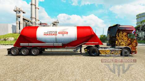 Skin Nara cement semi-trailer for Euro Truck Simulator 2