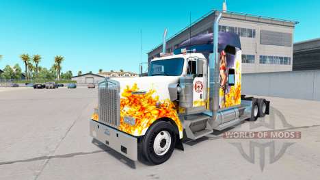 The skin of the Firefighter on the truck Kenwort for American Truck Simulator