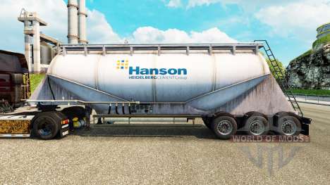 Skin Hanson cement semi-trailer for Euro Truck Simulator 2