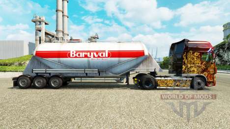 Skin Baryval semi-trailer, cement for Euro Truck Simulator 2