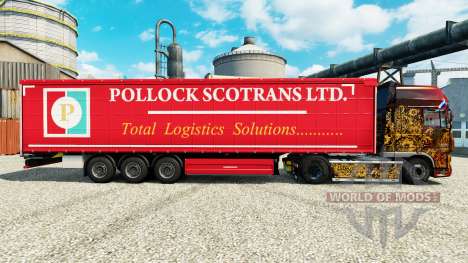 Skin Pollock Scotrans Ltd. on semi for Euro Truck Simulator 2
