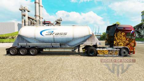 Skin Brass Transport cement semi-trailer for Euro Truck Simulator 2
