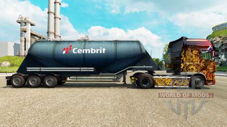 Skin Cembrit cement semi-trailer for Euro Truck Simulator 2