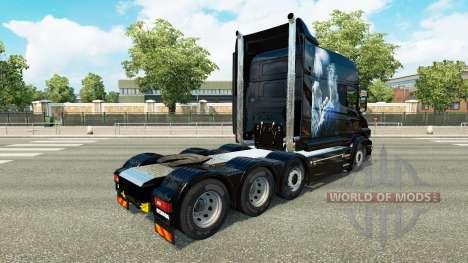 White Cheetah skin for truck Scania T for Euro Truck Simulator 2