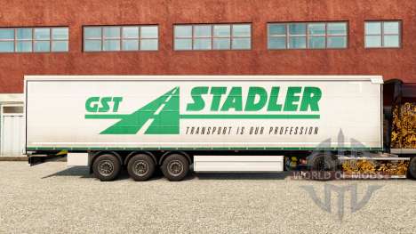 Skin GST Stadler on a curtain semi-trailer for Euro Truck Simulator 2
