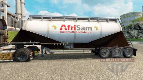 Skin AfriSam cement semi-trailer for Euro Truck Simulator 2