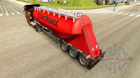 Skin Comcremix cement semi-trailer for Euro Truck Simulator 2