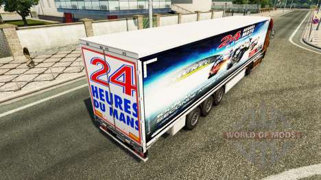 Skin 24heures du mans MOTO trailers for Euro Truck Simulator 2