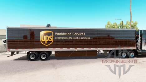 Skin UPS extended trailer for American Truck Simulator