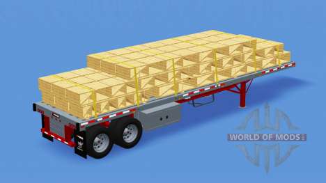 Two-axle semi-trailer-platform for American Truck Simulator