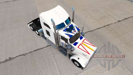 Skin Newfoundland Flag on the truck Kenworth W90 for American Truck Simulator