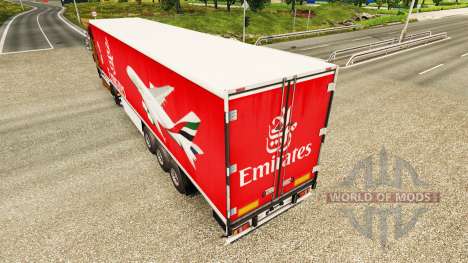 The Emirates Airlines skin for trailers for Euro Truck Simulator 2