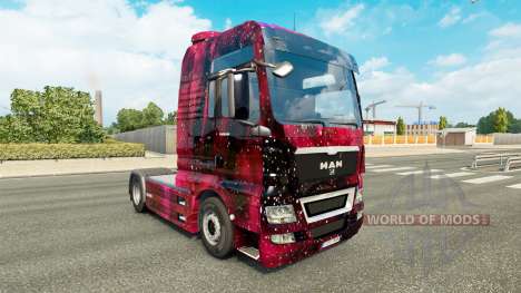 Skin Weltall on the truck MAN for Euro Truck Simulator 2