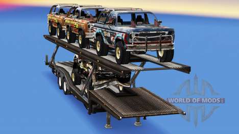 Car Transporter with cars from FlatOut 2 for American Truck Simulator