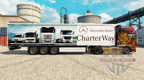Skin Mercedes-Benz Charter Way on the trailers for Euro Truck Simulator 2