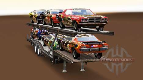 Car Transporter with cars from FlatOut for American Truck Simulator