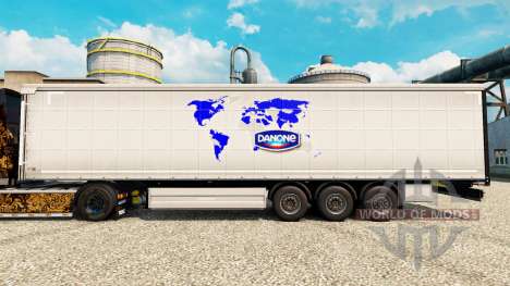 Skin Danone to trailers for Euro Truck Simulator 2