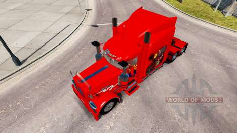 Skin Arizona USA Red tractor Peterbilt 389 for American Truck Simulator