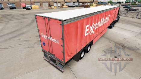 Skin ExxonMobil on a curtain semi-trailer for American Truck Simulator