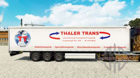 Skin Thaler Trans on a curtain semi-trailer for Euro Truck Simulator 2