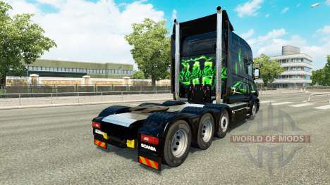 Skin Monster Energy v2 for truck Scania T for Euro Truck Simulator 2