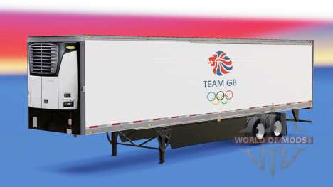 Skin Team GB on refrigerated semi-trailer for American Truck Simulator