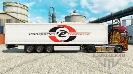 Skin Transportes Progresso on semi for Euro Truck Simulator 2