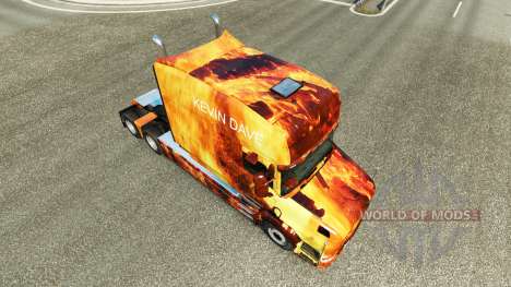 Flames skin for truck Scania T for Euro Truck Simulator 2