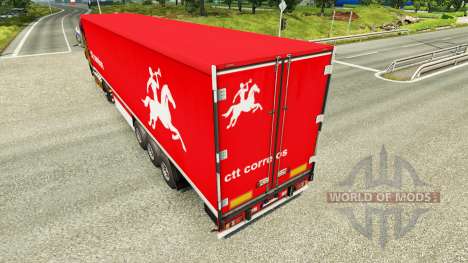 Skin CTT Correios de Portugal S. A on trailers for Euro Truck Simulator 2