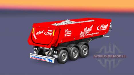 Semi-trailer tipper Fliegl Schmitz Red Power for Euro Truck Simulator 2