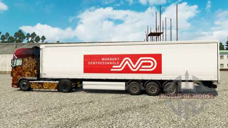Norbert Dentressangle skin for trailers for Euro Truck Simulator 2