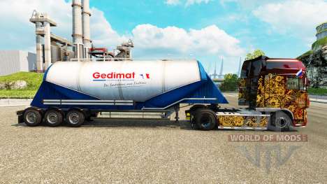 Skin Gedimat cement semi-trailer for Euro Truck Simulator 2