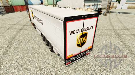 Skin UPS Logistics for trailers for Euro Truck Simulator 2