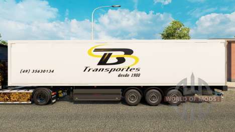 TB Transportes skin for trailers for Euro Truck Simulator 2