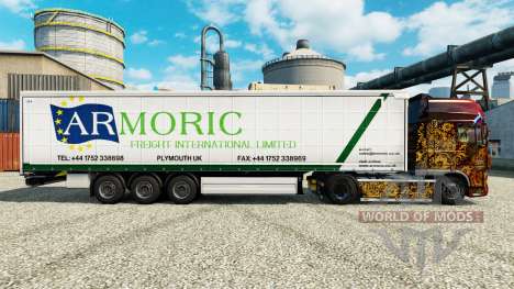 Skin Armoric Freight International on the traile for Euro Truck Simulator 2