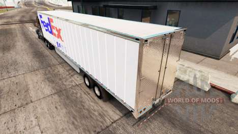 FedEx skin extended trailer for American Truck Simulator
