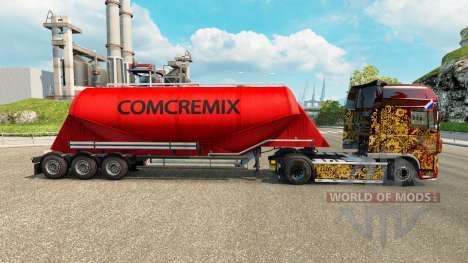 Skin Comcremix cement semi-trailer for Euro Truck Simulator 2